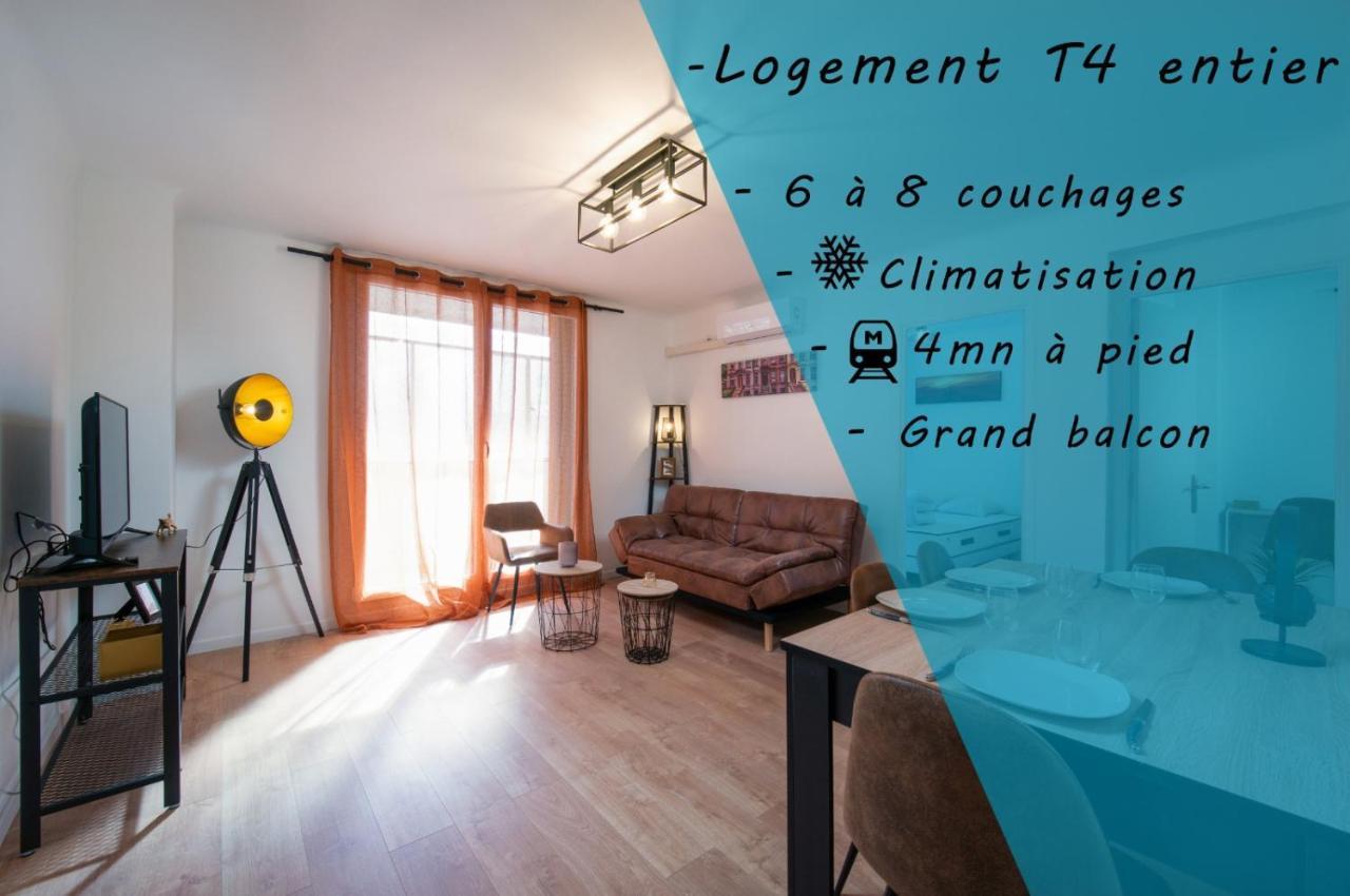 Grand Appartement 3 Chambres Avec Clim Et Balcon Marseille Exterior photo